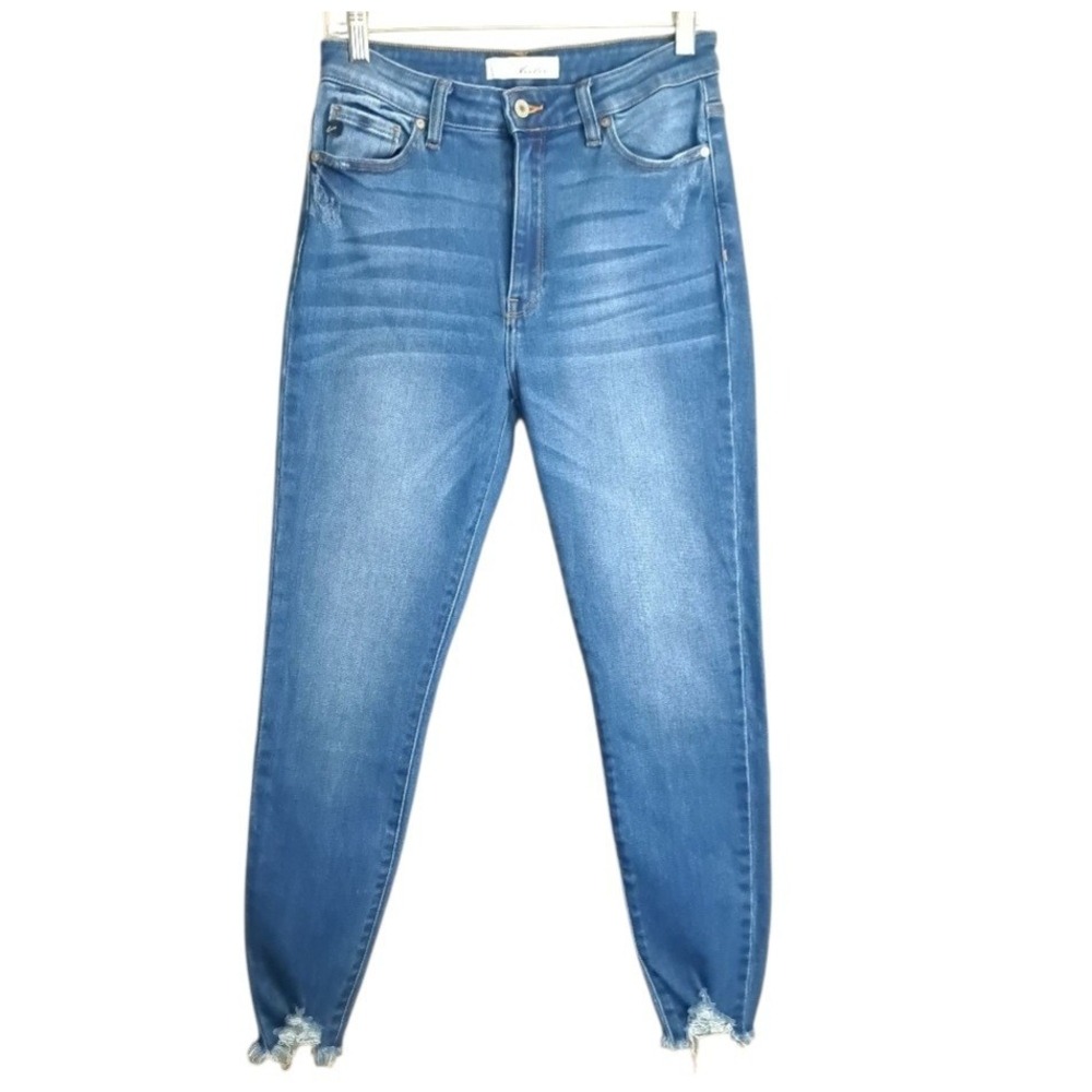KanCan Women's Denim Jeans High Rise Skinny‎ Blue Distressed Size 9/28